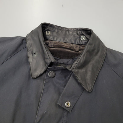 【現状渡し品】【メンズ】 BARBOUR バーブァー BURN WAX JACKET ワックス ジャケット アウター 144-260723-kh-13-izu サイズ：M カラー：ネイビー 万代Net店