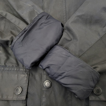 【現状渡し品】【メンズ】 BARBOUR バーブァー BURN WAX JACKET ワックス ジャケット アウター 144-260723-kh-13-izu サイズ：M カラー：ネイビー 万代Net店
