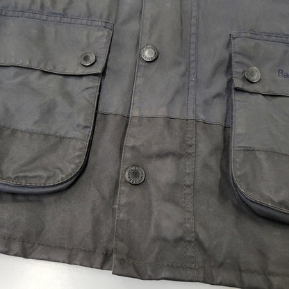 【現状渡し品】【メンズ】 BARBOUR バーブァー BURN WAX JACKET ワックス ジャケット アウター 144-260723-kh-13-izu サイズ：M カラー：ネイビー 万代Net店