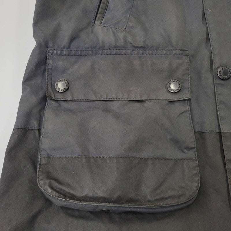 【現状渡し品】【メンズ】 BARBOUR バーブァー BURN WAX JACKET ワックス ジャケット アウター 144-260723-kh-13-izu サイズ：M カラー：ネイビー 万代Net店