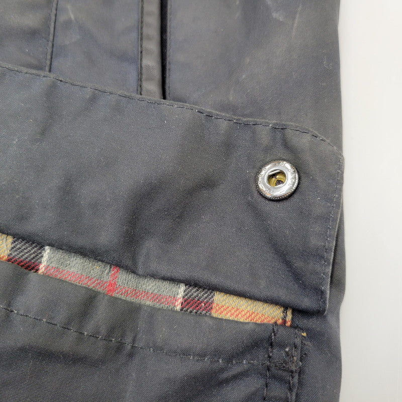 【現状渡し品】【メンズ】 BARBOUR バーブァー BURN WAX JACKET ワックス ジャケット アウター 144-260723-kh-13-izu サイズ：M カラー：ネイビー 万代Net店