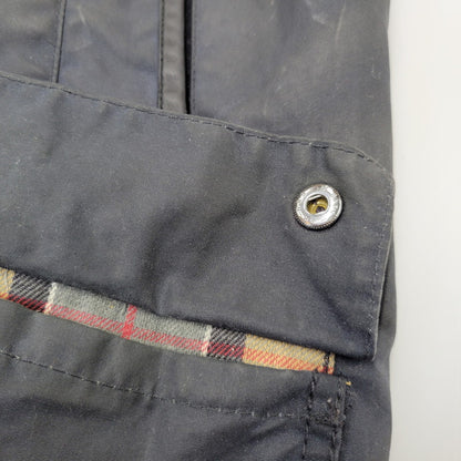 【現状渡し品】【メンズ】 BARBOUR バーブァー BURN WAX JACKET ワックス ジャケット アウター 144-260723-kh-13-izu サイズ：M カラー：ネイビー 万代Net店