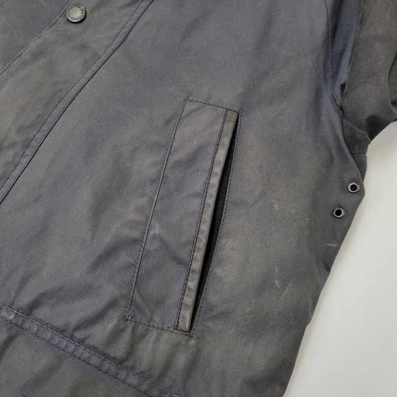 【現状渡し品】【メンズ】 BARBOUR バーブァー BURN WAX JACKET ワックス ジャケット アウター 144-260723-kh-13-izu サイズ：M カラー：ネイビー 万代Net店