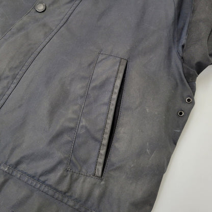 【現状渡し品】【メンズ】 BARBOUR バーブァー BURN WAX JACKET ワックス ジャケット アウター 144-260723-kh-13-izu サイズ：M カラー：ネイビー 万代Net店