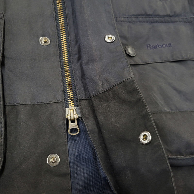 【現状渡し品】【メンズ】 BARBOUR バーブァー BURN WAX JACKET ワックス ジャケット アウター 144-260723-kh-13-izu サイズ：M カラー：ネイビー 万代Net店