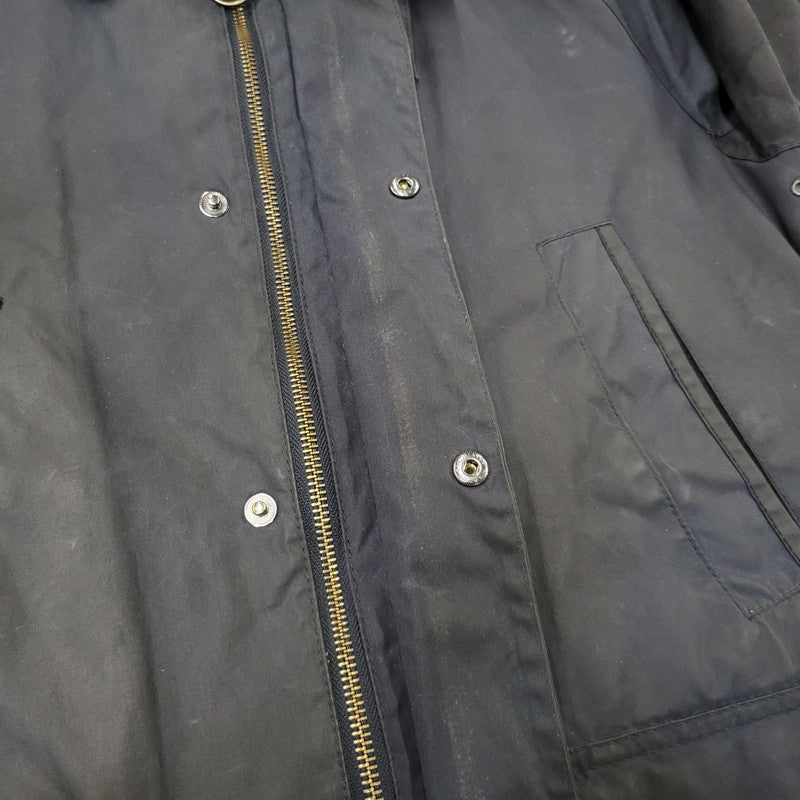 【現状渡し品】【メンズ】 BARBOUR バーブァー BURN WAX JACKET ワックス ジャケット アウター 144-260723-kh-13-izu サイズ：M カラー：ネイビー 万代Net店