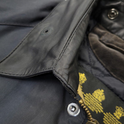 【現状渡し品】【メンズ】 BARBOUR バーブァー BURN WAX JACKET ワックス ジャケット アウター 144-260723-kh-13-izu サイズ：M カラー：ネイビー 万代Net店