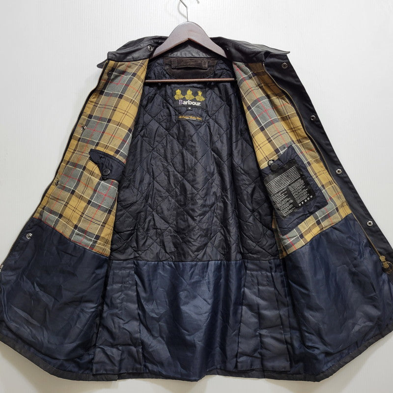 【現状渡し品】【メンズ】 BARBOUR バーブァー BURN WAX JACKET ワックス ジャケット アウター 144-260723-kh-13-izu サイズ：M カラー：ネイビー 万代Net店
