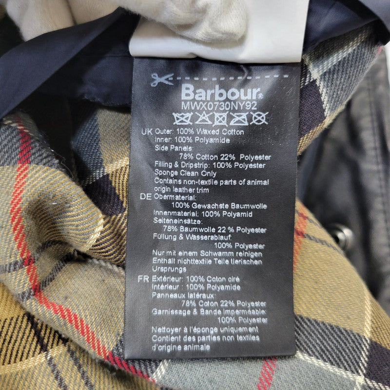 【現状渡し品】【メンズ】 BARBOUR バーブァー BURN WAX JACKET ワックス ジャケット アウター 144-260723-kh-13-izu サイズ：M カラー：ネイビー 万代Net店