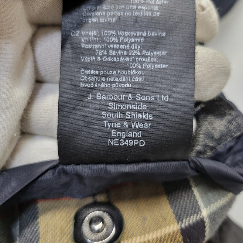 【現状渡し品】【メンズ】 BARBOUR バーブァー BURN WAX JACKET ワックス ジャケット アウター 144-260723-kh-13-izu サイズ：M カラー：ネイビー 万代Net店