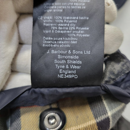 【現状渡し品】【メンズ】 BARBOUR バーブァー BURN WAX JACKET ワックス ジャケット アウター 144-260723-kh-13-izu サイズ：M カラー：ネイビー 万代Net店