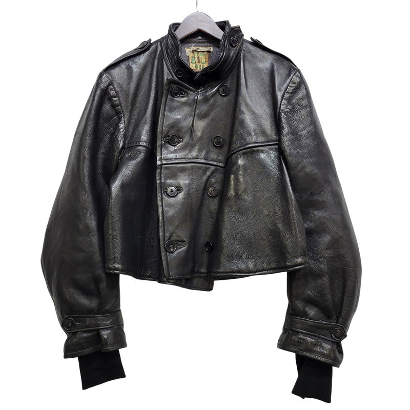 【現状渡し品】【メンズ】 NORWEGIAN ARMED FORCES DOUBLE BREAST SHORT MOTORCYCLE JACKET ダブル ブレスト ショート モーターサイクル ジャケット アウター 146-260723-kh-14-izu カラー：ブラック 万代Net店