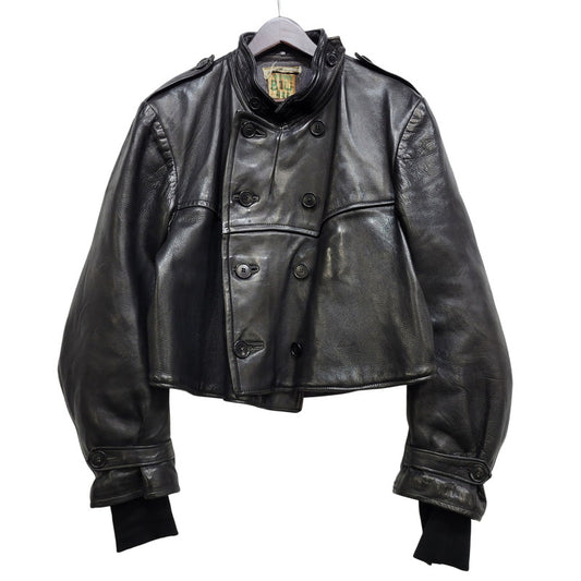 【現状渡し品】【メンズ】 NORWEGIAN ARMED FORCES DOUBLE BREAST SHORT MOTORCYCLE JACKET ダブル ブレスト ショート モーターサイクル ジャケット アウター 146-260723-kh-14-izu カラー：ブラック 万代Net店
