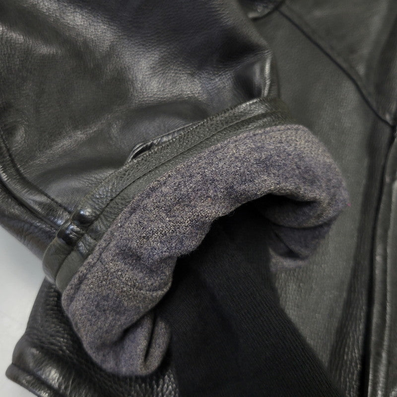 【現状渡し品】【メンズ】 NORWEGIAN ARMED FORCES DOUBLE BREAST SHORT MOTORCYCLE JACKET ダブル ブレスト ショート モーターサイクル ジャケット アウター 146-260723-kh-14-izu カラー：ブラック 万代Net店