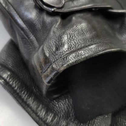 【現状渡し品】【メンズ】 NORWEGIAN ARMED FORCES DOUBLE BREAST SHORT MOTORCYCLE JACKET ダブル ブレスト ショート モーターサイクル ジャケット アウター 146-260723-kh-14-izu カラー：ブラック 万代Net店