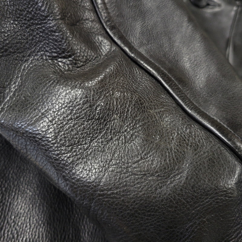【現状渡し品】【メンズ】 NORWEGIAN ARMED FORCES DOUBLE BREAST SHORT MOTORCYCLE JACKET ダブル ブレスト ショート モーターサイクル ジャケット アウター 146-260723-kh-14-izu カラー：ブラック 万代Net店