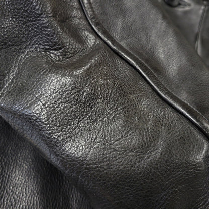 【現状渡し品】【メンズ】 NORWEGIAN ARMED FORCES DOUBLE BREAST SHORT MOTORCYCLE JACKET ダブル ブレスト ショート モーターサイクル ジャケット アウター 146-260723-kh-14-izu カラー：ブラック 万代Net店