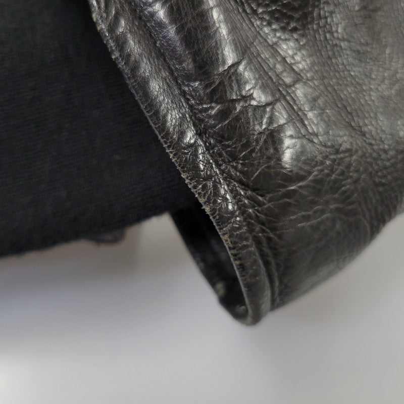 【現状渡し品】【メンズ】 NORWEGIAN ARMED FORCES DOUBLE BREAST SHORT MOTORCYCLE JACKET ダブル ブレスト ショート モーターサイクル ジャケット アウター 146-260723-kh-14-izu カラー：ブラック 万代Net店