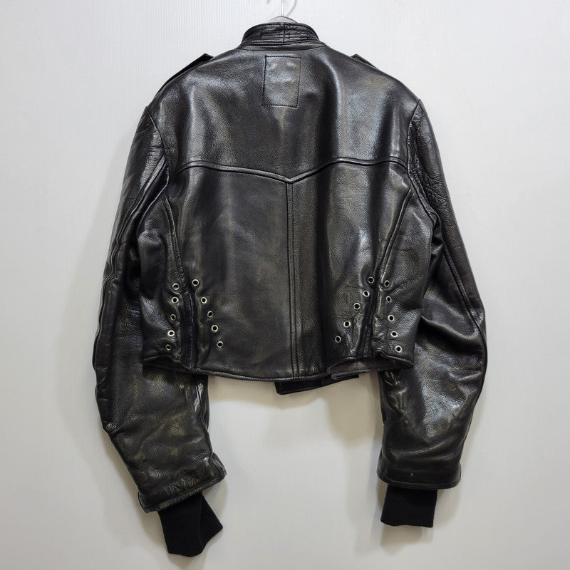 【現状渡し品】【メンズ】 NORWEGIAN ARMED FORCES DOUBLE BREAST SHORT MOTORCYCLE JACKET ダブル ブレスト ショート モーターサイクル ジャケット アウター 146-260723-kh-14-izu カラー：ブラック 万代Net店