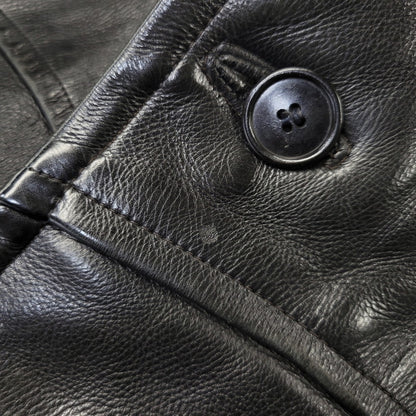 【現状渡し品】【メンズ】 NORWEGIAN ARMED FORCES DOUBLE BREAST SHORT MOTORCYCLE JACKET ダブル ブレスト ショート モーターサイクル ジャケット アウター 146-260723-kh-14-izu カラー：ブラック 万代Net店