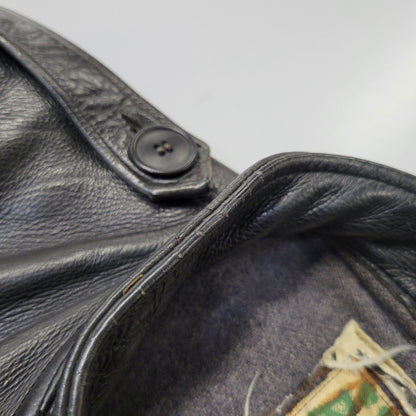 【現状渡し品】【メンズ】 NORWEGIAN ARMED FORCES DOUBLE BREAST SHORT MOTORCYCLE JACKET ダブル ブレスト ショート モーターサイクル ジャケット アウター 146-260723-kh-14-izu カラー：ブラック 万代Net店