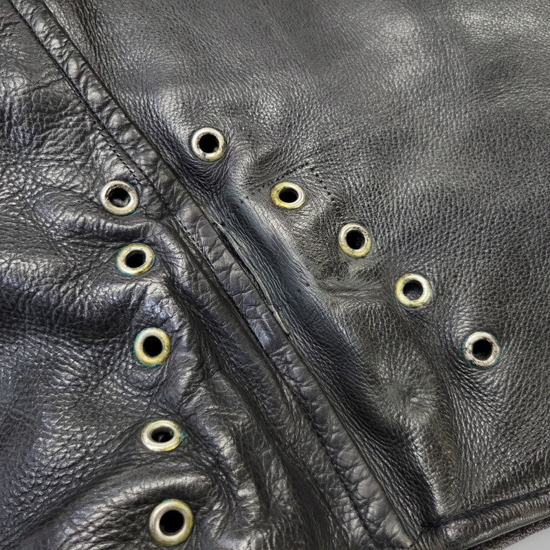 【現状渡し品】【メンズ】 NORWEGIAN ARMED FORCES DOUBLE BREAST SHORT MOTORCYCLE JACKET ダブル ブレスト ショート モーターサイクル ジャケット アウター 146-260723-kh-14-izu カラー：ブラック 万代Net店