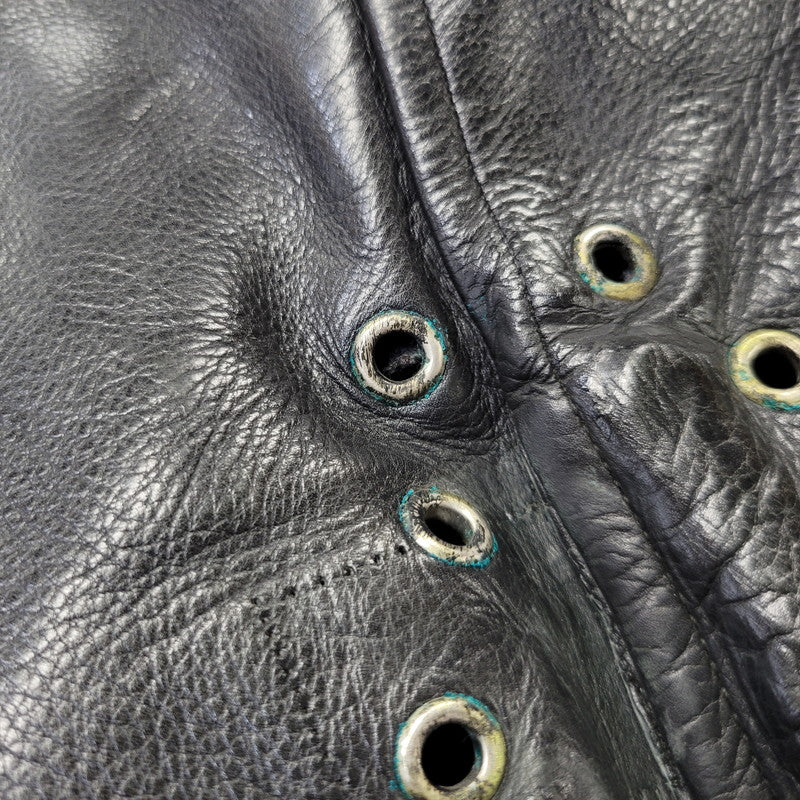 【現状渡し品】【メンズ】 NORWEGIAN ARMED FORCES DOUBLE BREAST SHORT MOTORCYCLE JACKET ダブル ブレスト ショート モーターサイクル ジャケット アウター 146-260723-kh-14-izu カラー：ブラック 万代Net店