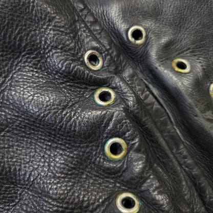 【現状渡し品】【メンズ】 NORWEGIAN ARMED FORCES DOUBLE BREAST SHORT MOTORCYCLE JACKET ダブル ブレスト ショート モーターサイクル ジャケット アウター 146-260723-kh-14-izu カラー：ブラック 万代Net店