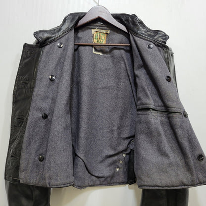 【現状渡し品】【メンズ】 NORWEGIAN ARMED FORCES DOUBLE BREAST SHORT MOTORCYCLE JACKET ダブル ブレスト ショート モーターサイクル ジャケット アウター 146-260723-kh-14-izu カラー：ブラック 万代Net店