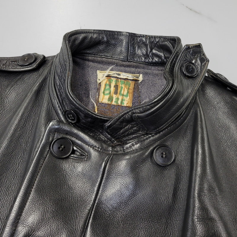 【現状渡し品】【メンズ】 NORWEGIAN ARMED FORCES DOUBLE BREAST SHORT MOTORCYCLE JACKET ダブル ブレスト ショート モーターサイクル ジャケット アウター 146-260723-kh-14-izu カラー：ブラック 万代Net店