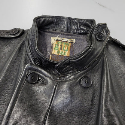 【現状渡し品】【メンズ】 NORWEGIAN ARMED FORCES DOUBLE BREAST SHORT MOTORCYCLE JACKET ダブル ブレスト ショート モーターサイクル ジャケット アウター 146-260723-kh-14-izu カラー：ブラック 万代Net店