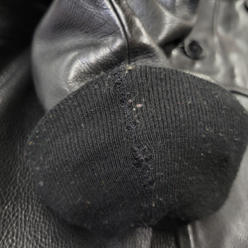 【現状渡し品】【メンズ】 NORWEGIAN ARMED FORCES DOUBLE BREAST SHORT MOTORCYCLE JACKET ダブル ブレスト ショート モーターサイクル ジャケット アウター 146-260723-kh-14-izu カラー：ブラック 万代Net店