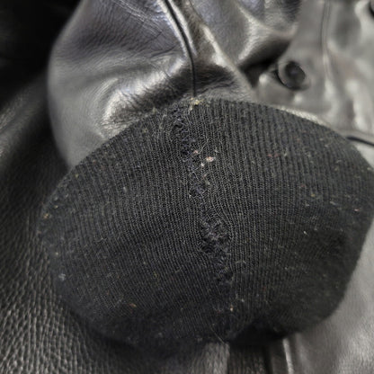【現状渡し品】【メンズ】 NORWEGIAN ARMED FORCES DOUBLE BREAST SHORT MOTORCYCLE JACKET ダブル ブレスト ショート モーターサイクル ジャケット アウター 146-260723-kh-14-izu カラー：ブラック 万代Net店