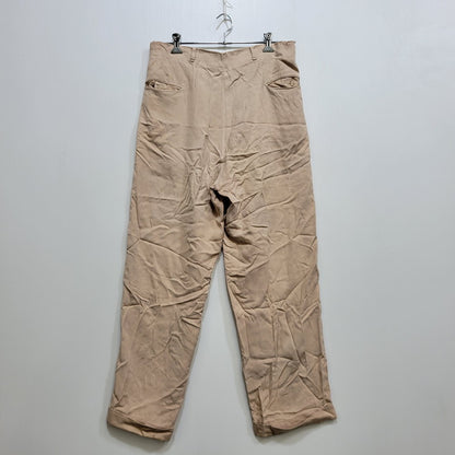 【現状渡し品】【メンズ】 USED VINTAGE MAC LAREN ZIP RAYON GABARDINE 2-TUCK SLACKS PANTS レーヨン ギャバジン 2タック スラックス パンツ 157-260723-as-24-izu カラー：ベージュ 万代Net店