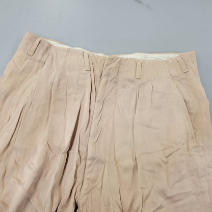 【現状渡し品】【メンズ】 USED VINTAGE MAC LAREN ZIP RAYON GABARDINE 2-TUCK SLACKS PANTS レーヨン ギャバジン 2タック スラックス パンツ 157-260723-as-24-izu カラー：ベージュ 万代Net店