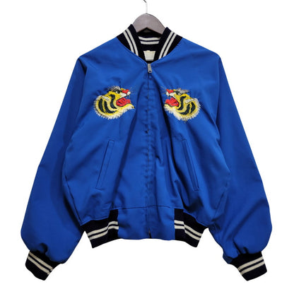 【現状渡し品】【メンズ】 USED VINTAGE TIGER SUKAJAN YKK ZIP タイガー スカジャン ジャケット 146-260723-as-10-izu カラー：ブルー/シルバー 万代Net店