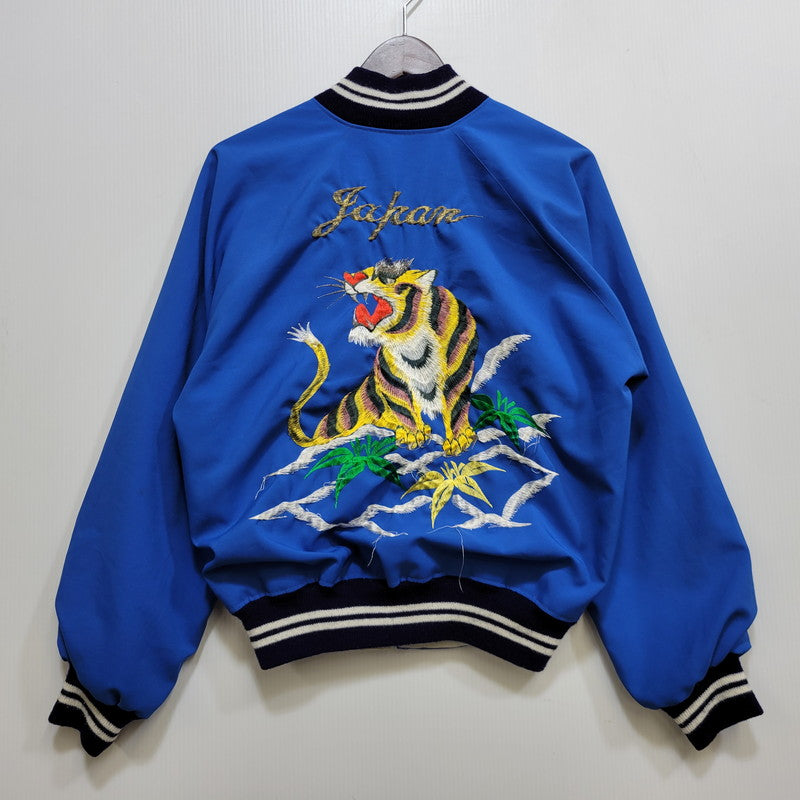 【現状渡し品】【メンズ】 USED VINTAGE TIGER SUKAJAN YKK ZIP タイガー スカジャン ジャケット 146-260723-as-10-izu カラー：ブルー/シルバー 万代Net店