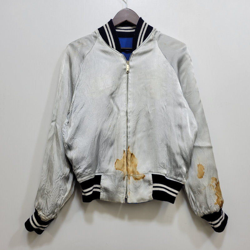 【現状渡し品】【メンズ】 USED VINTAGE TIGER SUKAJAN YKK ZIP タイガー スカジャン ジャケット 146-260723-as-10-izu カラー：ブルー/シルバー 万代Net店