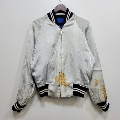 【現状渡し品】【メンズ】 USED VINTAGE TIGER SUKAJAN YKK ZIP タイガー スカジャン ジャケット 146-260723-as-10-izu カラー：ブルー/シルバー 万代Net店