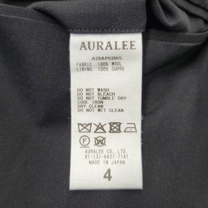 【中古美品】【メンズ】 AURALEE オーラリー LIGHT WOOL MAX GABARDINE SLACKS A25AP02MG ライトウール マックス ギャバジンスラックス パンツ 151-260723-as-11-izu サイズ：4 カラー：ブラック 万代Net店
