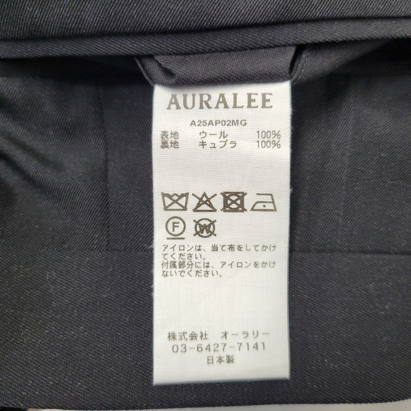【中古美品】【メンズ】 AURALEE オーラリー LIGHT WOOL MAX GABARDINE SLACKS A25AP02MG ライトウール マックス ギャバジンスラックス パンツ 151-260723-as-11-izu サイズ：4 カラー：ブラック 万代Net店