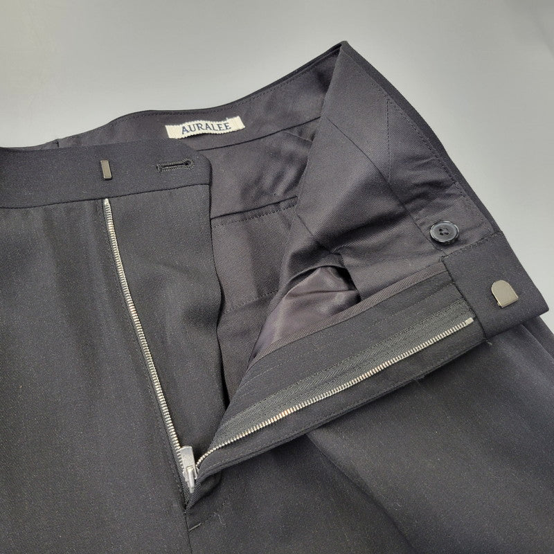 【中古美品】【メンズ】 AURALEE オーラリー LIGHT WOOL MAX GABARDINE SLACKS A25AP02MG ライトウール マックス ギャバジンスラックス パンツ 151-260723-as-11-izu サイズ：4 カラー：ブラック 万代Net店