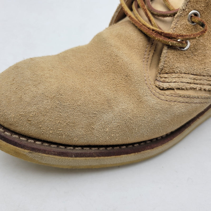【中古品】【メンズ】 RED WING レッドウィング WORK CHUKKA BOOTS 3143 ワークチャッカ ブーツ USA製 シューズ 靴 164-260723-as-07-izu サイズ：26.5cm カラー：ベージュ 万代Net店