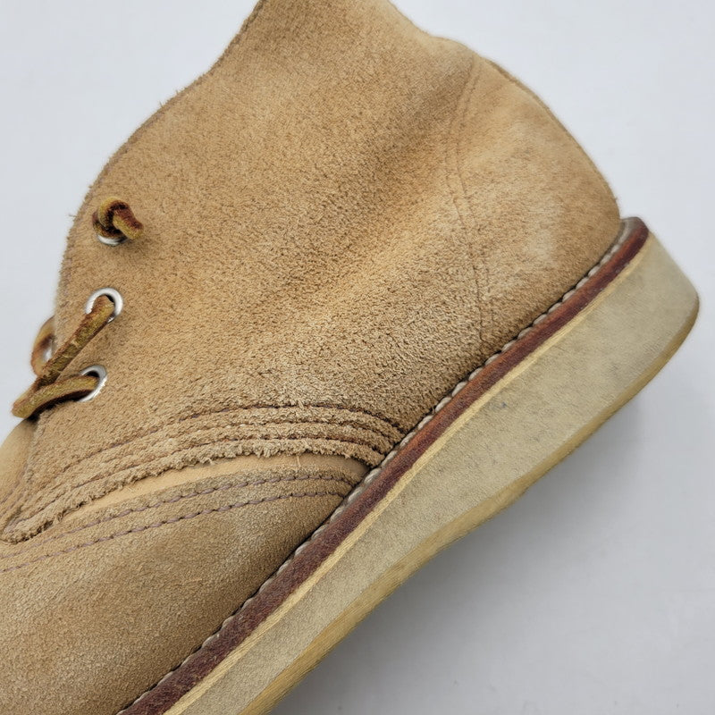 【中古品】【メンズ】 RED WING レッドウィング WORK CHUKKA BOOTS 3143 ワークチャッカ ブーツ USA製 シューズ 靴 164-260723-as-07-izu サイズ：26.5cm カラー：ベージュ 万代Net店