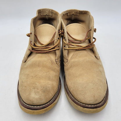 【中古品】【メンズ】 RED WING レッドウィング WORK CHUKKA BOOTS 3143 ワークチャッカ ブーツ USA製 シューズ 靴 164-260723-as-07-izu サイズ：26.5cm カラー：ベージュ 万代Net店