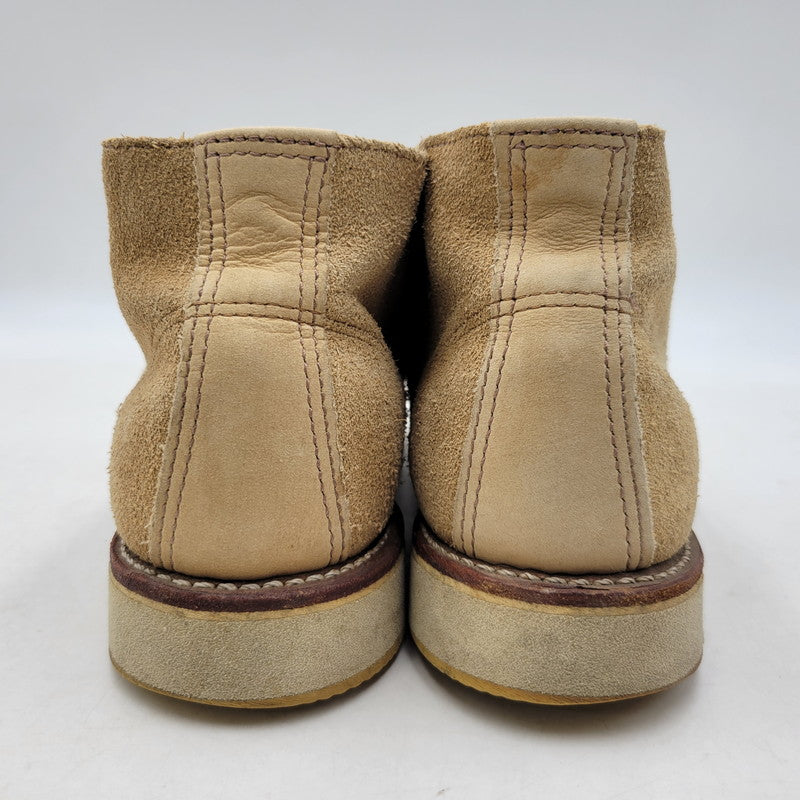 【中古品】【メンズ】 RED WING レッドウィング WORK CHUKKA BOOTS 3143 ワークチャッカ ブーツ USA製 シューズ 靴 164-260723-as-07-izu サイズ：26.5cm カラー：ベージュ 万代Net店