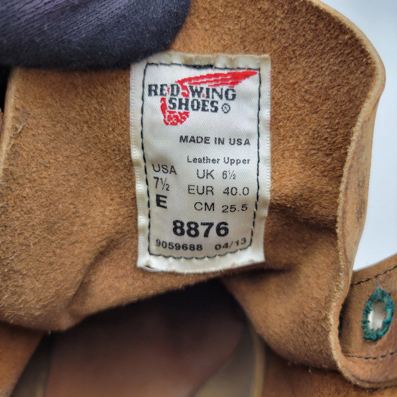 【現状渡し品】【メンズ/レディース】 RED WING レッドウィング 6-INCH CLASSIC MOC 8876 6インチ クラシック モック USA製 ブーツ シューズ 靴 164-260723-as-06-izu サイズ：25.5cm カラー：ブラウン 万代Net店