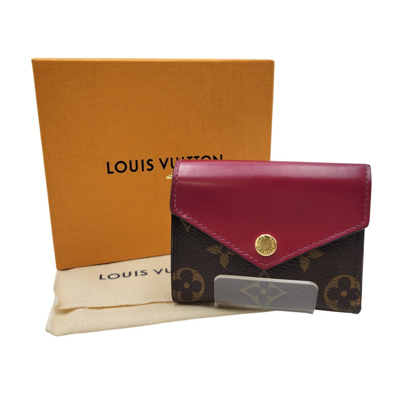 【中古品】【レディース】 LOUIS VUITTON ルイ・ヴィトン M62932 ポルトフォイユ・ゾエ 三つ折り 財布 179-260723-as-04-izu カラー：ブラウン×ピンク系 万代Net店