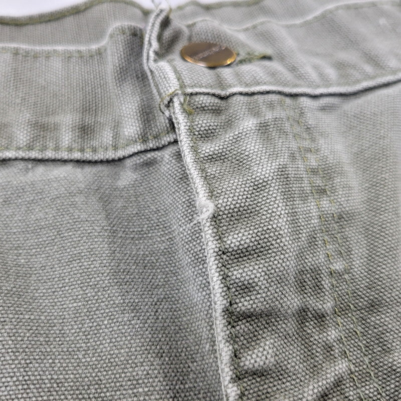 【現状渡し品】【メンズ】 Carhartt カーハート DOUBLE KNEE WORK PANTS B136 MOS ダブルニー ワークパンツ メキシコ製 157-260723-as-26-izu サイズ：38×32 カラー：モスグリーン 万代Net店