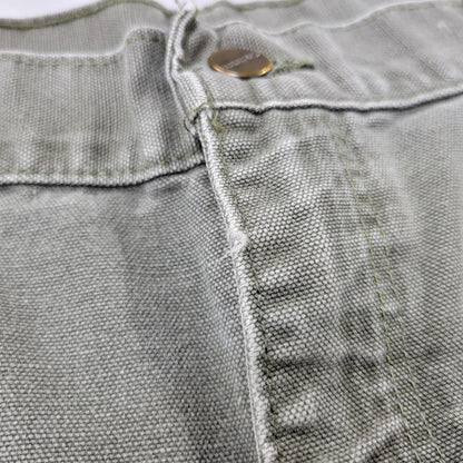 【現状渡し品】【メンズ】 Carhartt カーハート DOUBLE KNEE WORK PANTS B136 MOS ダブルニー ワークパンツ メキシコ製 157-260723-as-26-izu サイズ：38×32 カラー：モスグリーン 万代Net店